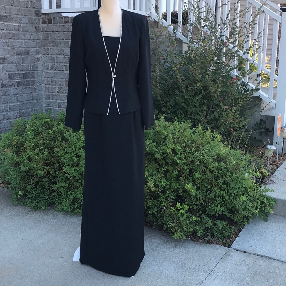 Size 6 Ever Beauty Vintage Black Dress & Jacket - Picture 1 of 8